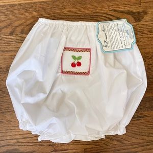remember nguyen smocked cherries diaper cover bloomers